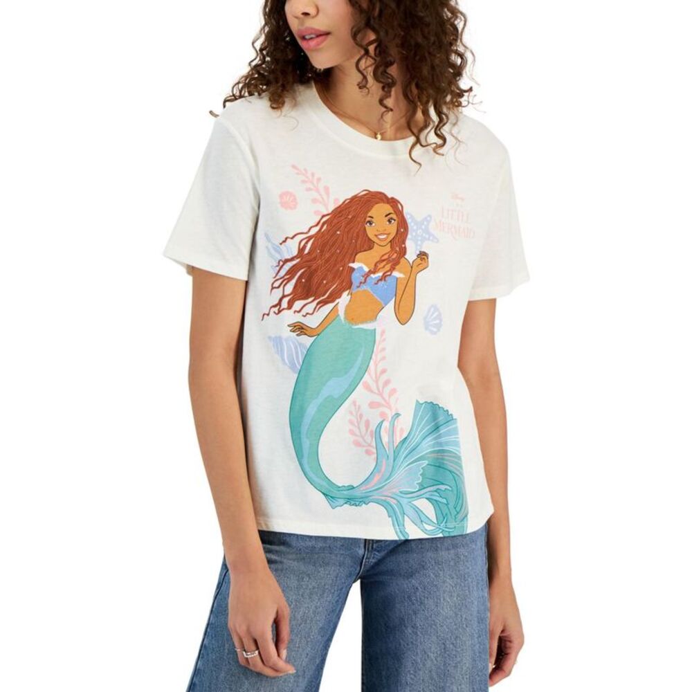 Hybrid Womens Little Mermaid Graphic T-Shirt, Multicoloured, Juniors, L, DM